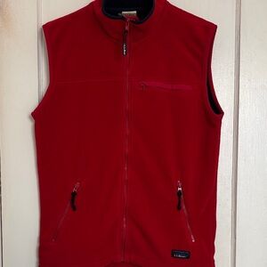 L.L. Bean Men's Vintage Polartec  Red Vest